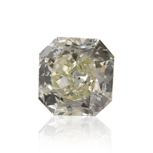 0,88 Karat Fancy Yellowish Green Radiant Diamant SI2 GIA