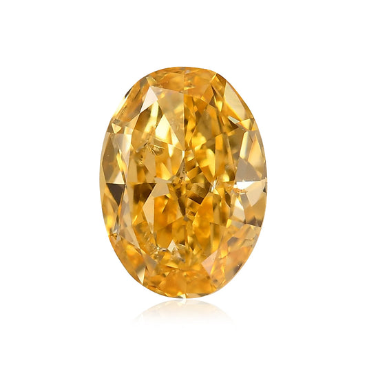 0,68 Karat Fancy Intense Orange Yellow Ovaler Diamant (SI2) GIA