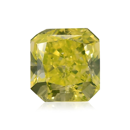 0,61 Karat Fancy Vivid Green Yellow Radiant Diamant VS2 GIA