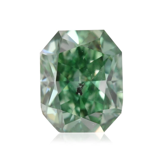 0,34 Karat Fancy Vivid Bluish Green Radiant Diamant SI2 GIA