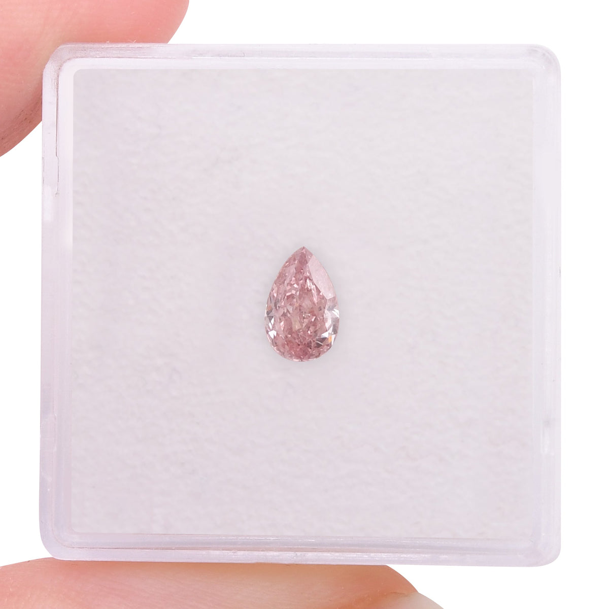0,42 Karat Fancy Orange Pink Birnenförmiger Argyle-Diamant I1 GIA