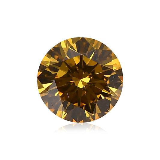 0,23 Karat Fancy Deep Orange Yellow Rundbrillanter Diamant VVS2 GIA