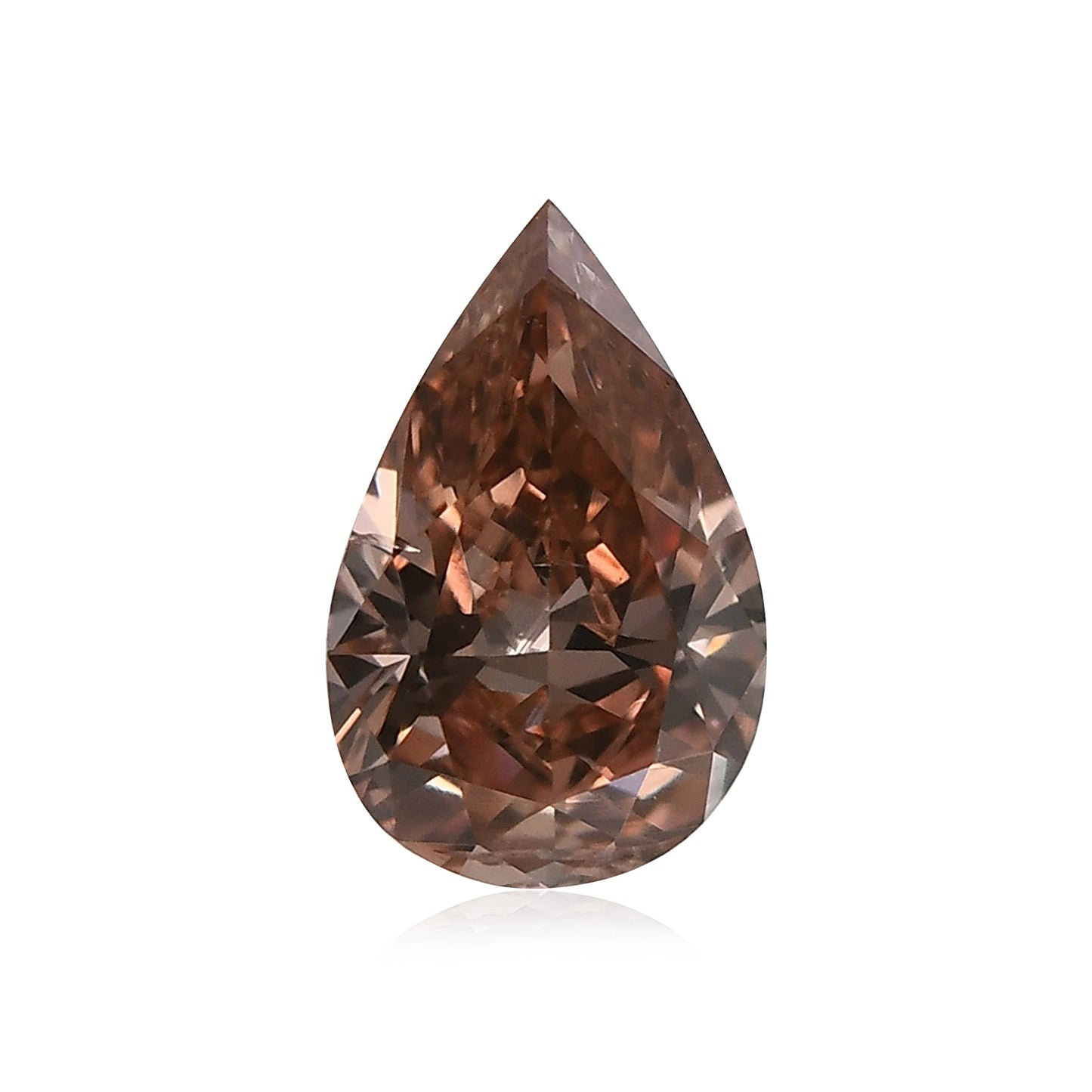 0.38 Carat Fancy Pink Brown Pear Diamond (SI1) GIA