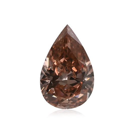 0,38 Karat Fancy Pink Brown Birnenförmiger Diamant (SI1) GIA