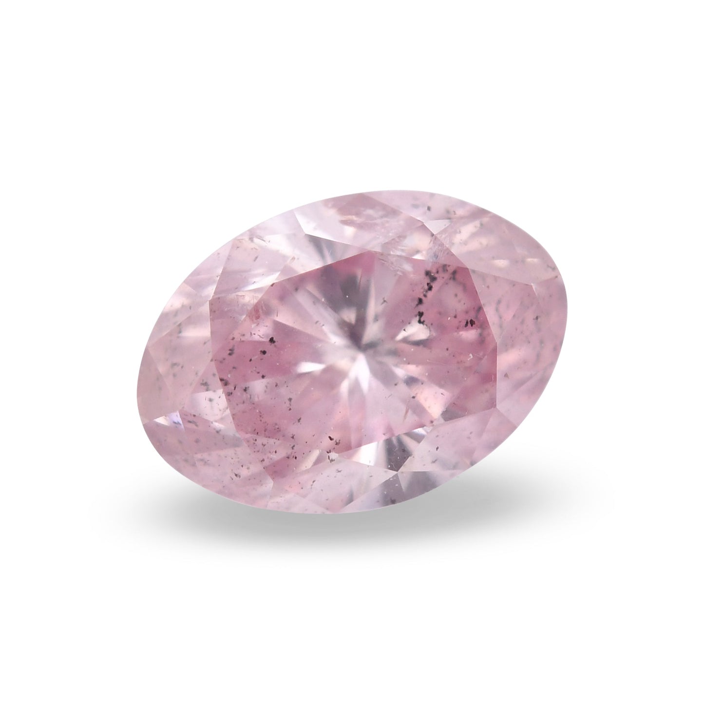 0.29 Carat Fancy Purplish Pink Oval Diamond (I1) GIA