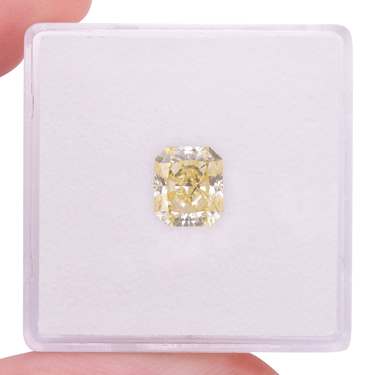 1.50 Carat Fancy Yellow Radiant Diamond SI1 GIA