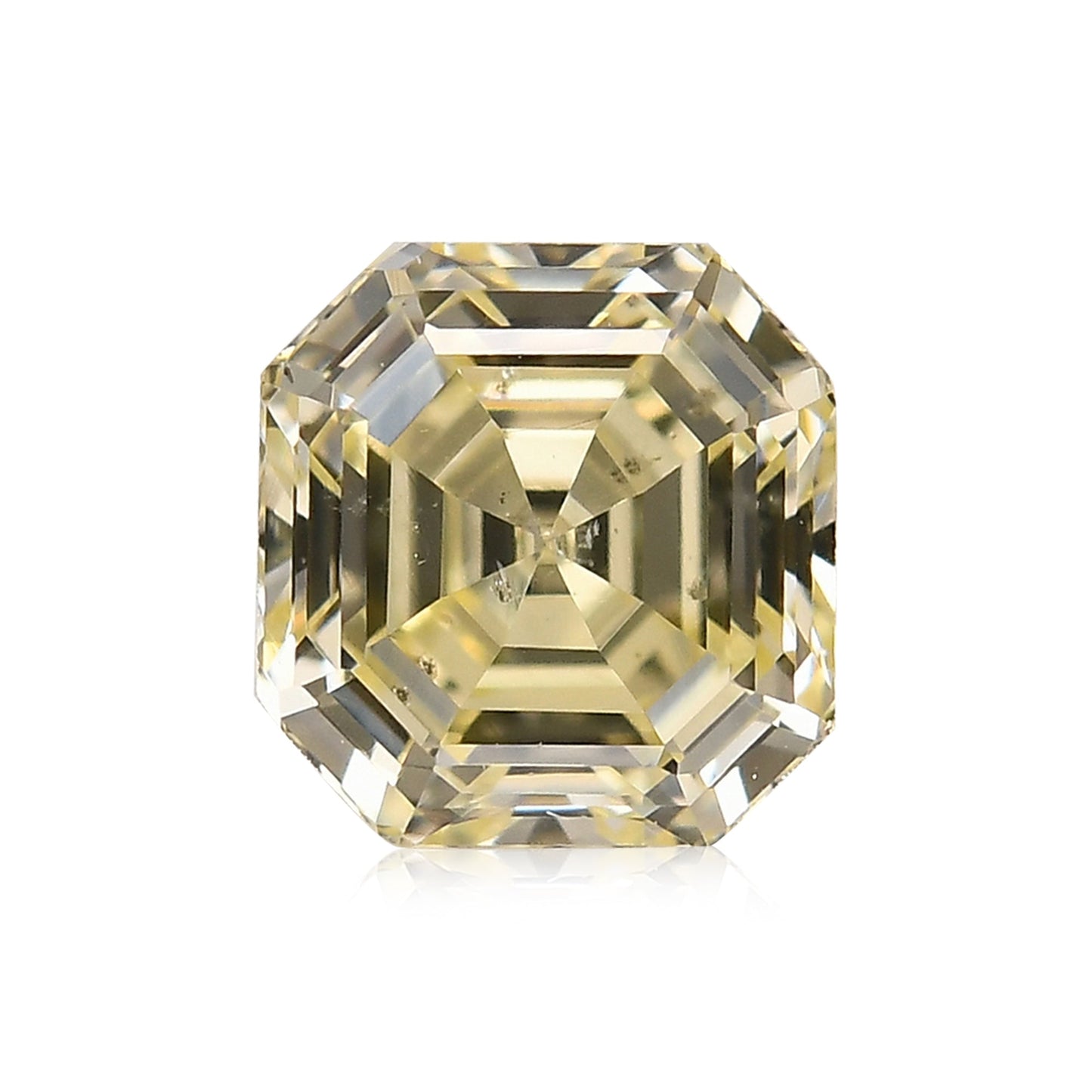 0.40 Carat Fancy Light Yellow Asscher Diamond (SI2)