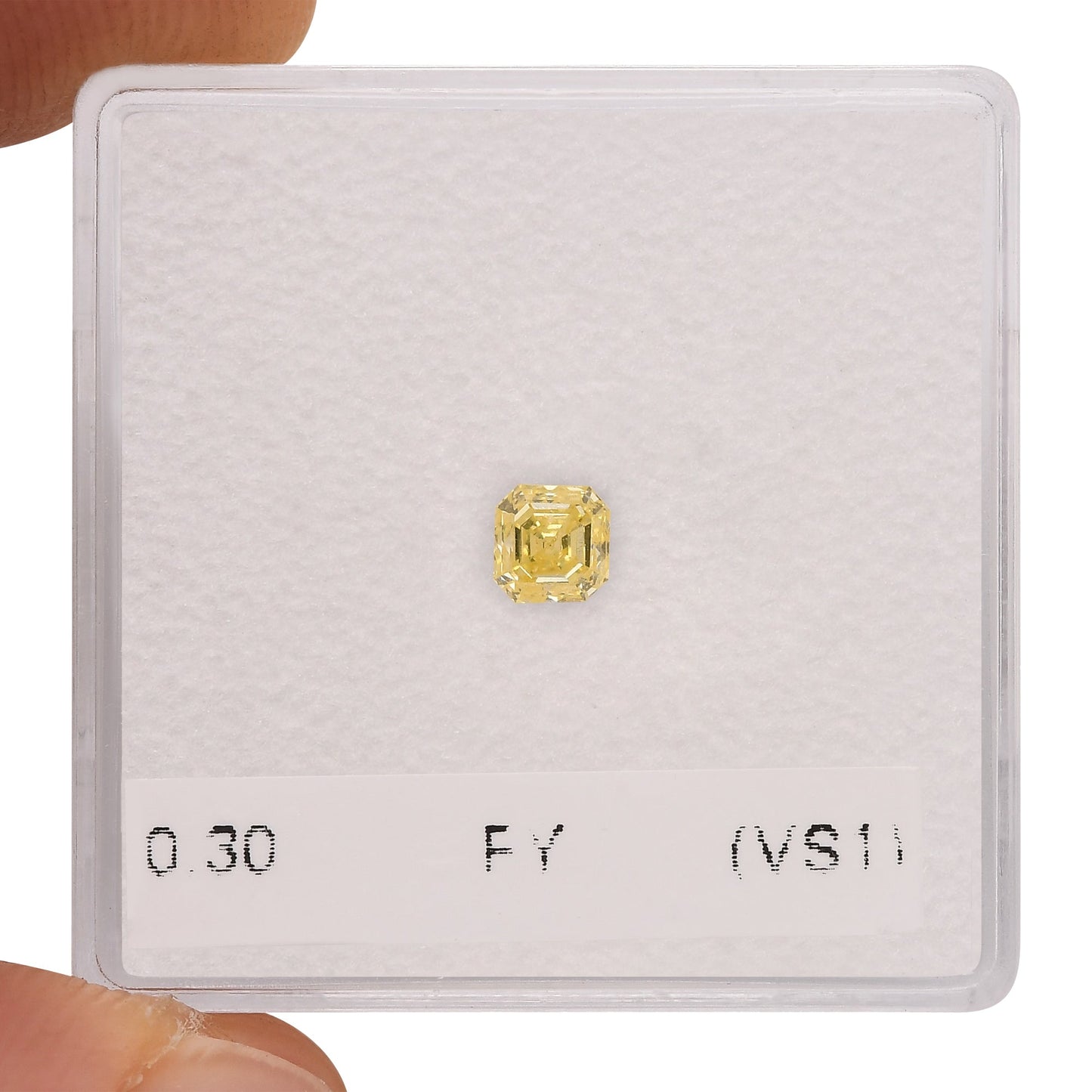 0,30 Karat Fancy Yellow Asscher Diamant (VS1)