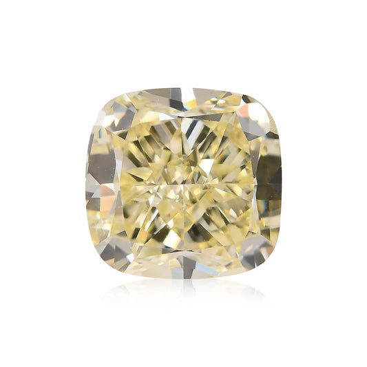 1,92 Karat Fancy Light Yellow Cushion Diamond SI1 GIA