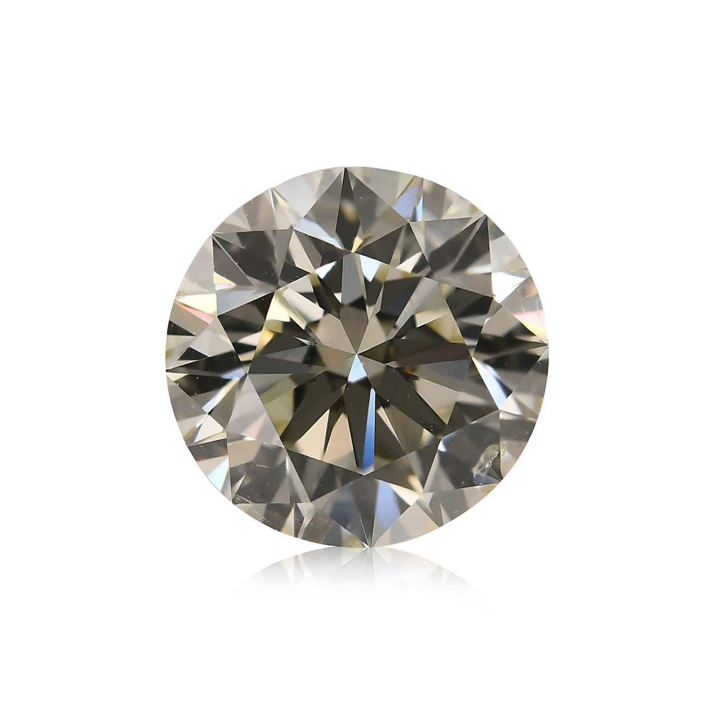 2,03 Karat sehr hellgrün-gelber runder Brillantdiamant SI2 GIA