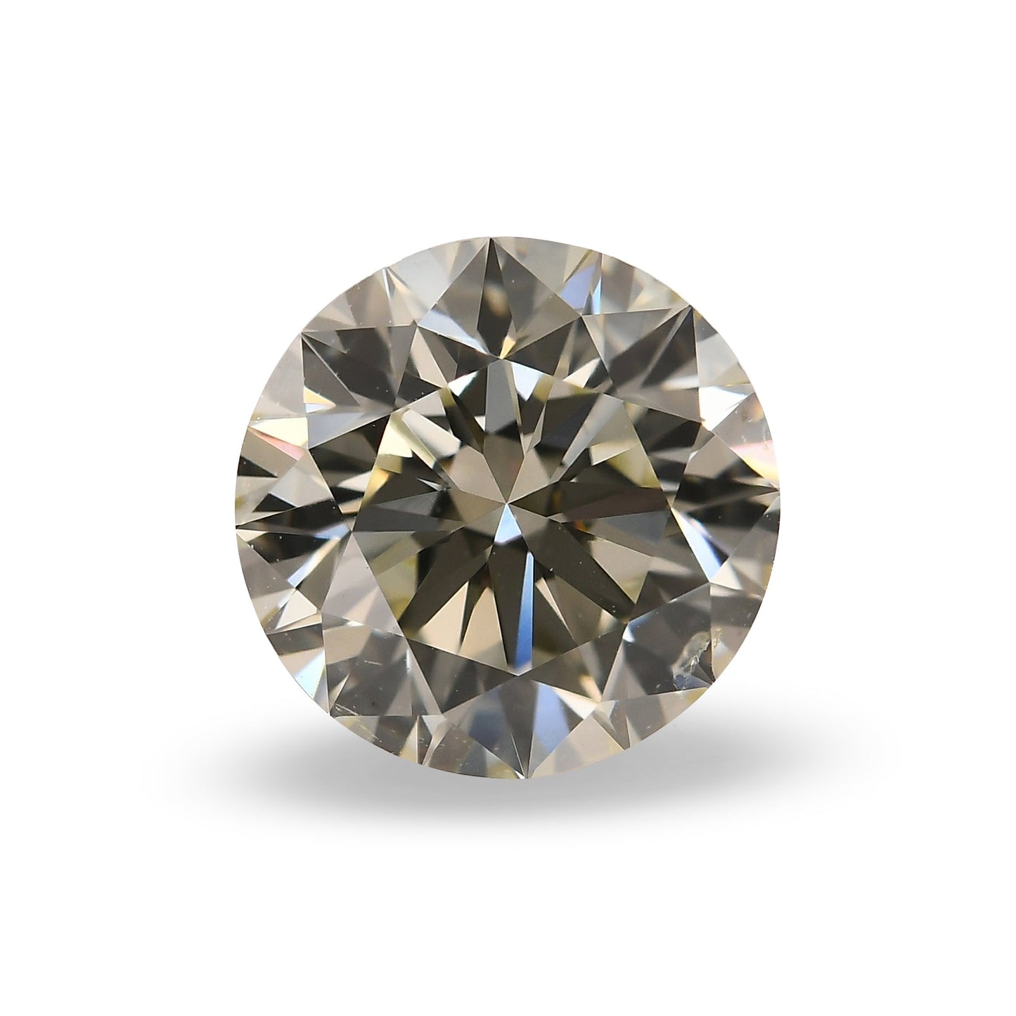 2,03 Karat sehr hellgrün-gelber runder Brillantdiamant SI2 GIA