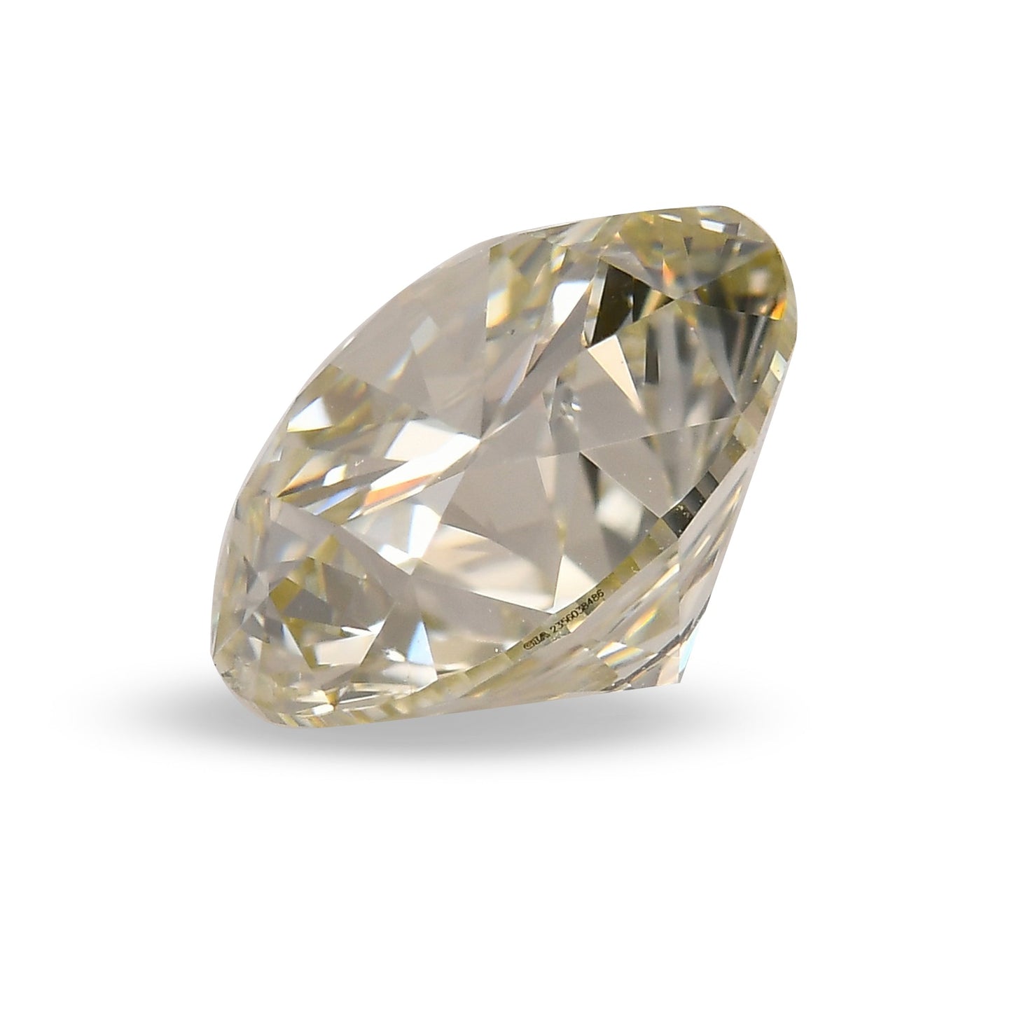 2,03 Karat sehr hellgrün-gelber runder Brillantdiamant SI2 GIA