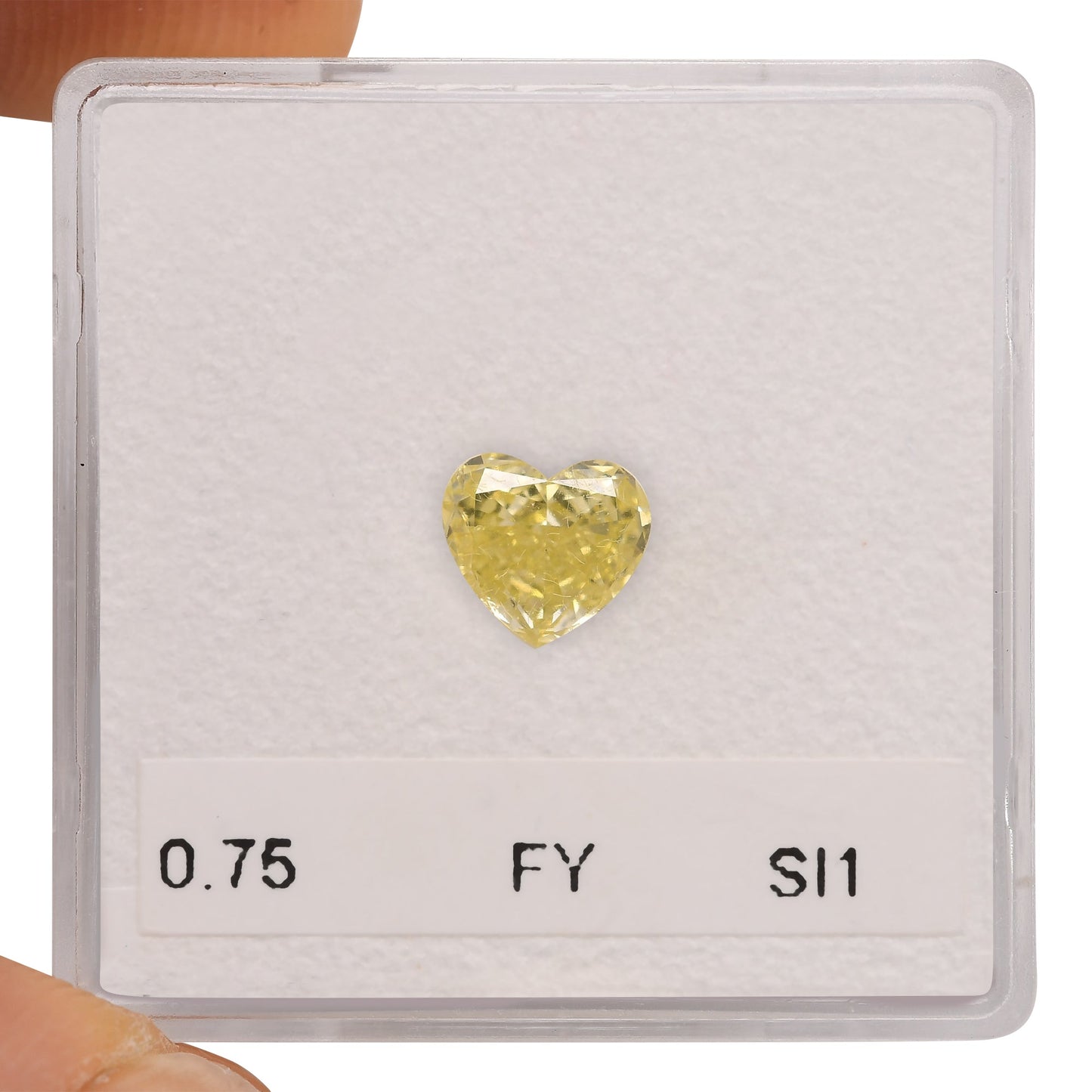 0,75 Karat Fancy Yellow Heart Diamant SI1 GIA
