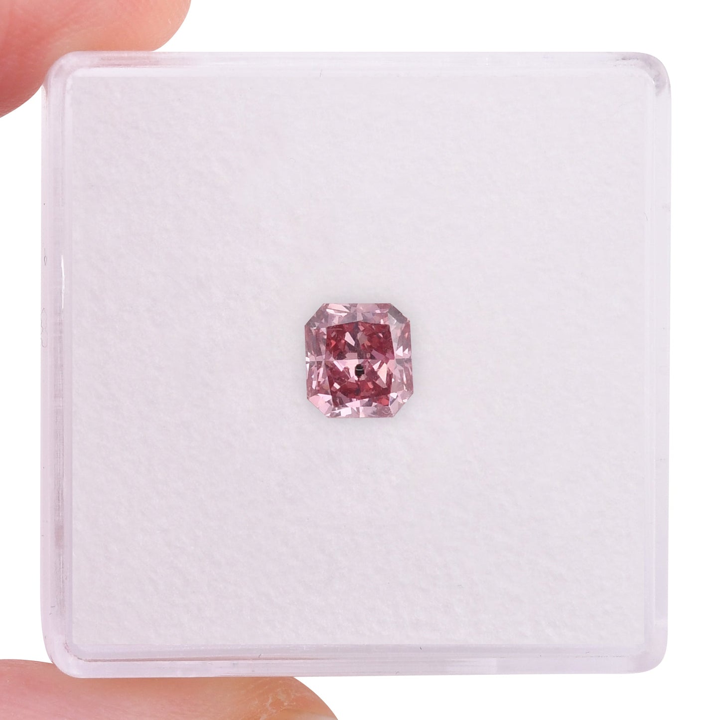 0,69 Karat Fancy Deep Pink Radiant Argyle Diamant I1 GIA