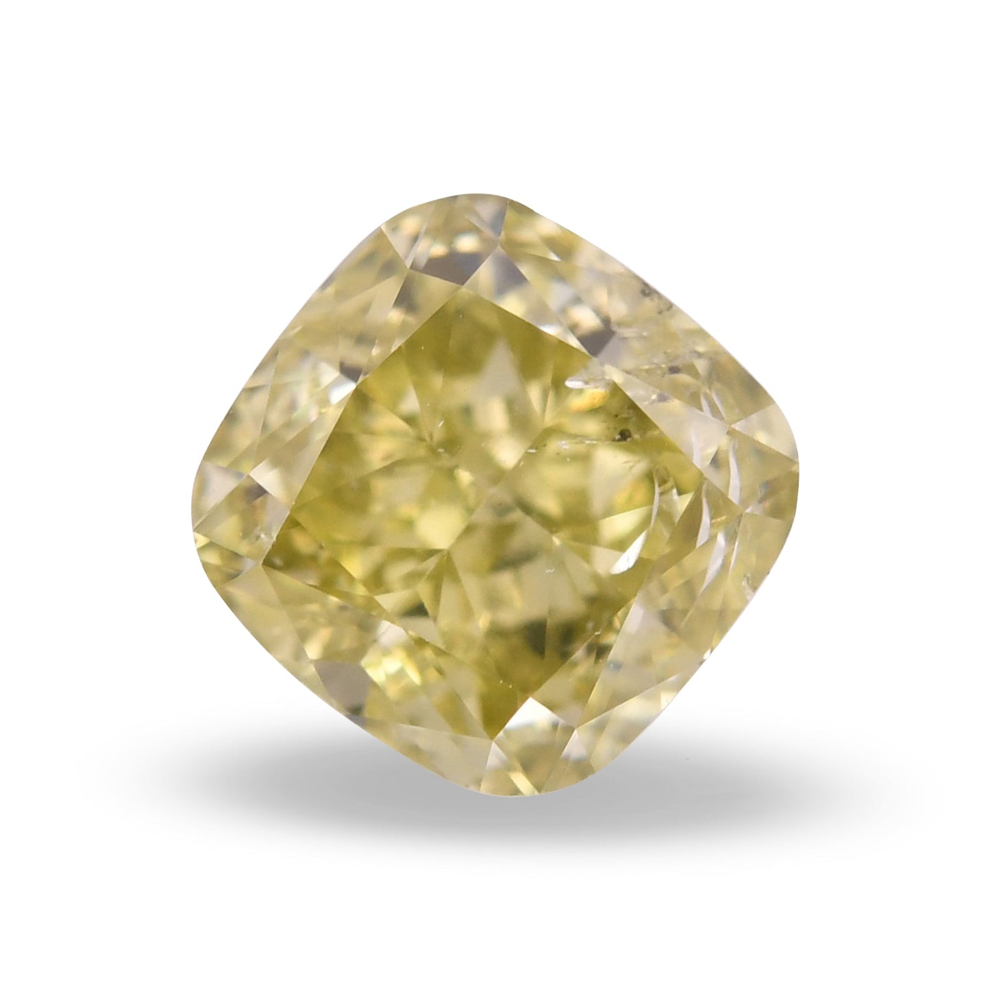1,01 Karat Fancy Deep Green Yellow Cushion Diamond I1 GIA