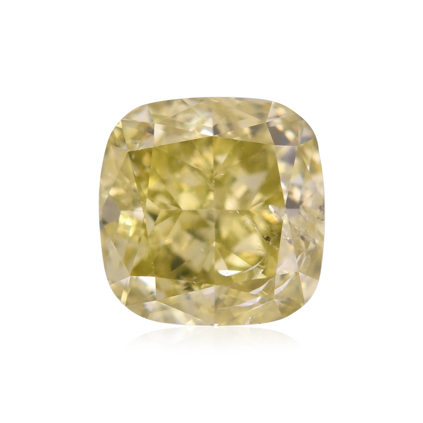 1,01 Karat Fancy Deep Green Yellow Cushion Diamond I1 GIA