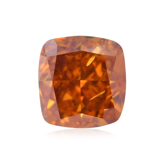 0,50 Karat Fancy Deep Brownish Yellowish Orange Cushion Diamond I1 GIA