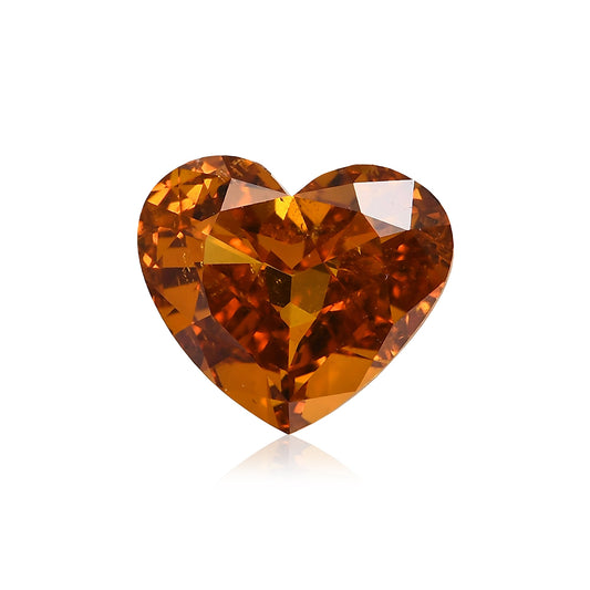 1,03 Karat Fancy Deep Yellowish Orange Heart Diamant SI2 GIA