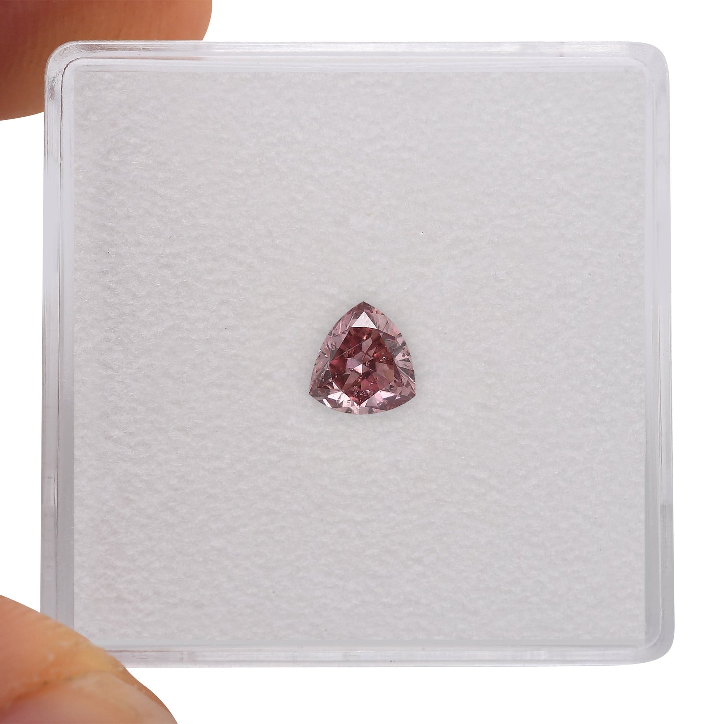0,34 Karat Fancy Intense Pink Triangle Diamant I1 GIA