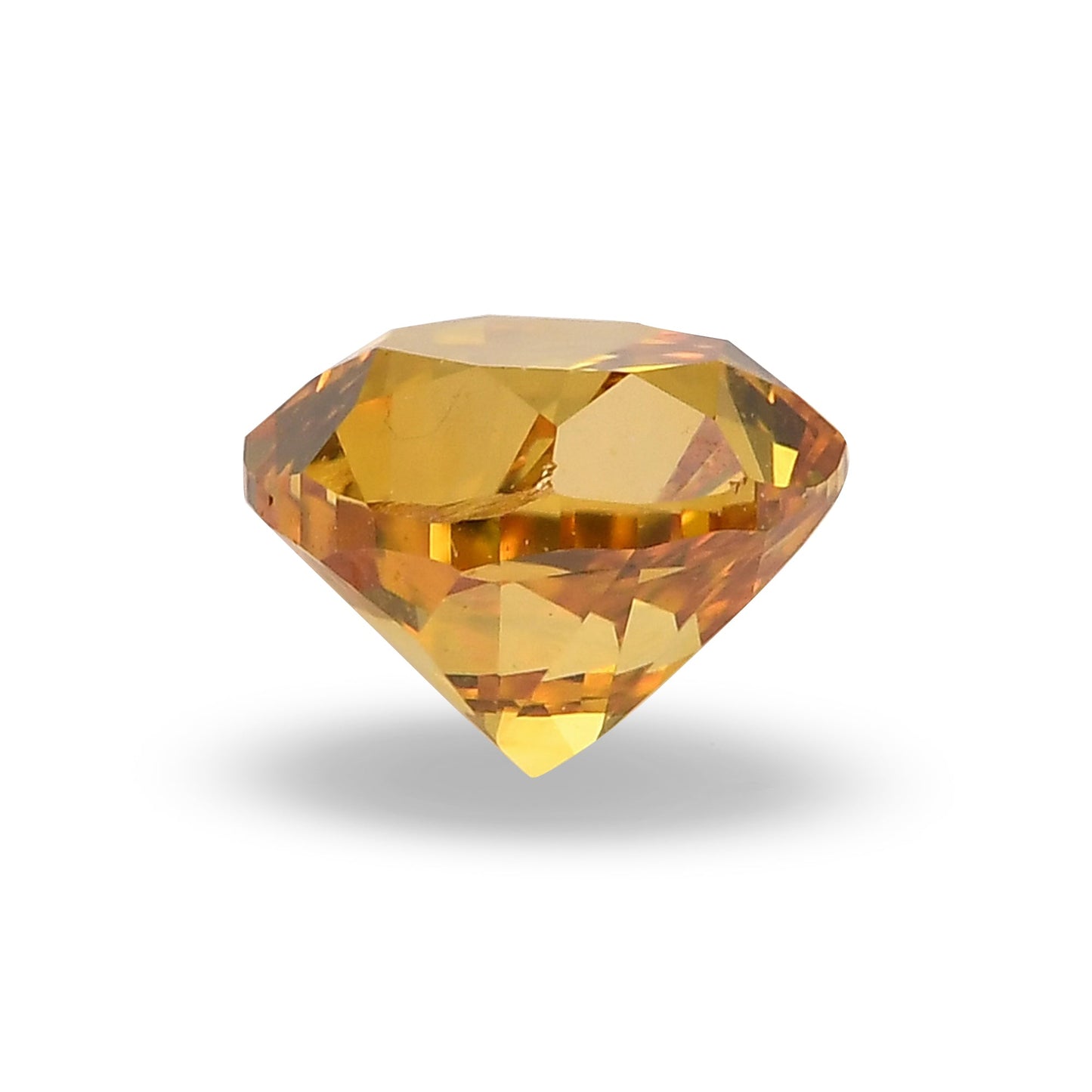 0.49 Carat Fancy Vivid Orangy Yellow Oval Diamond VS2 GIA