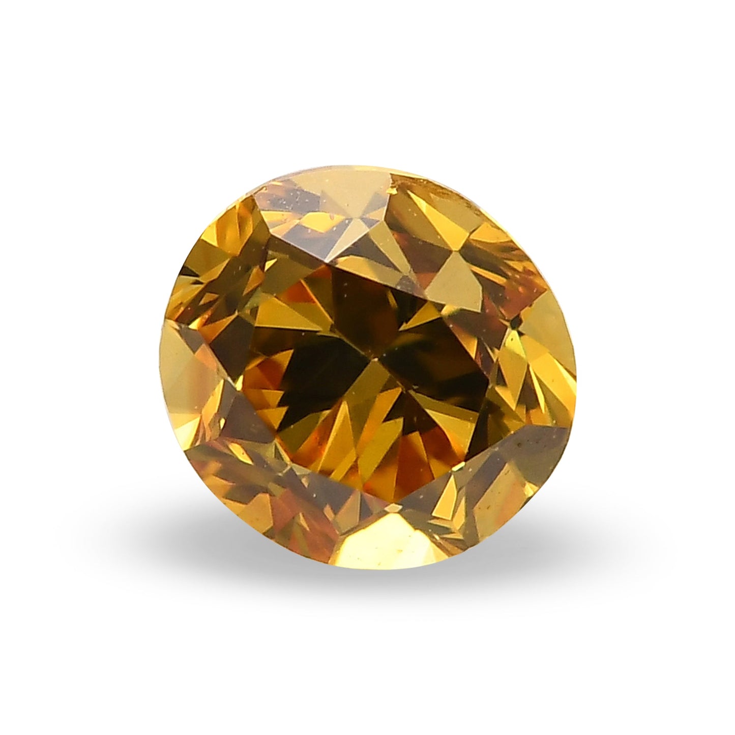 0.49 Carat Fancy Vivid Orangy Yellow Oval Diamond VS2 GIA