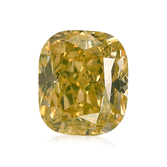 1,02 Karat Fancy Intense Yellow Cushion Diamond SI1 GIA