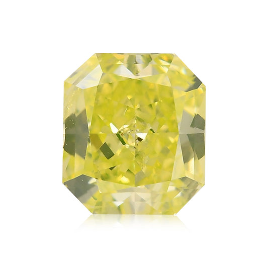 1,06 Karat Fancy Intense Green Yellow Radiant (I1) GIA