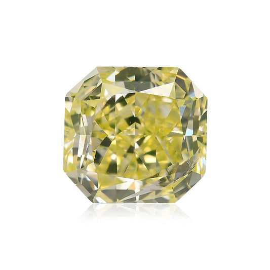 1,31 Karat Fancy Light Greenish Yellow Radiant (I1) GIA