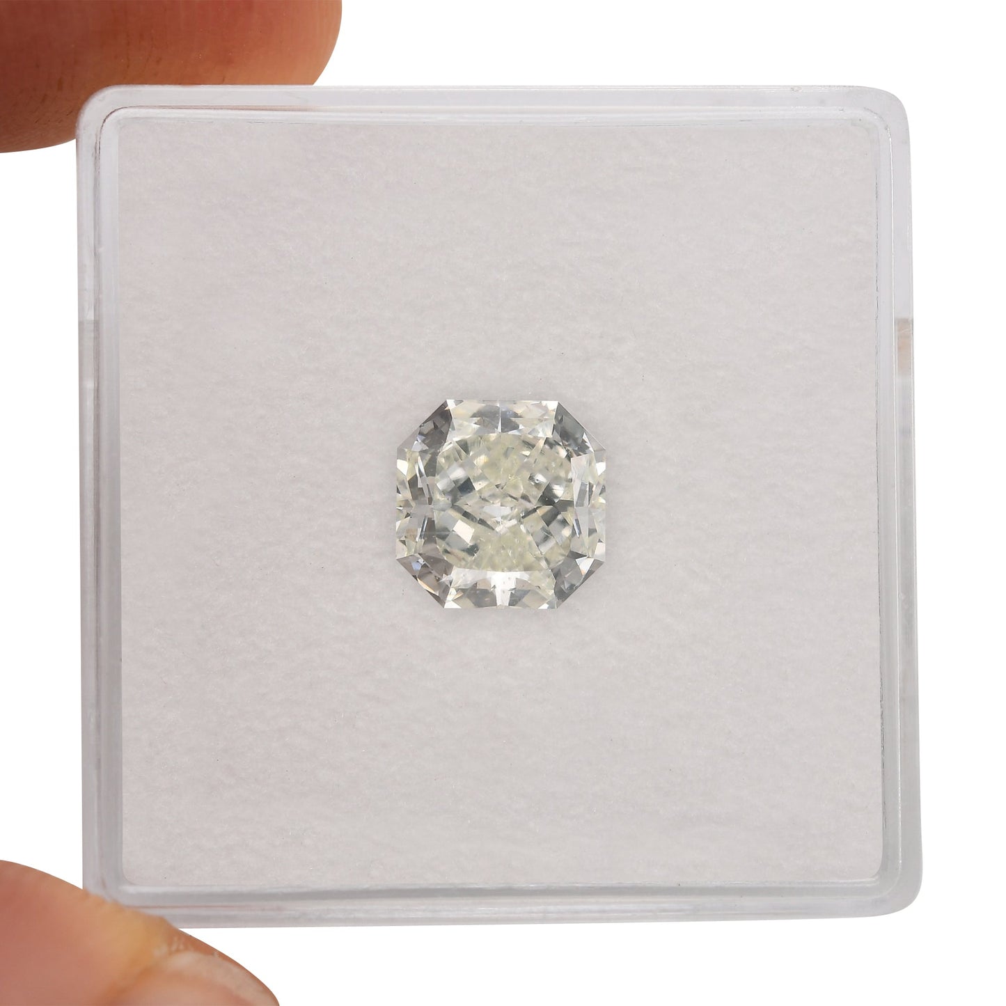 1.67 Carat Fancy Light Bluish Green Radiant Diamond VS2 GIA