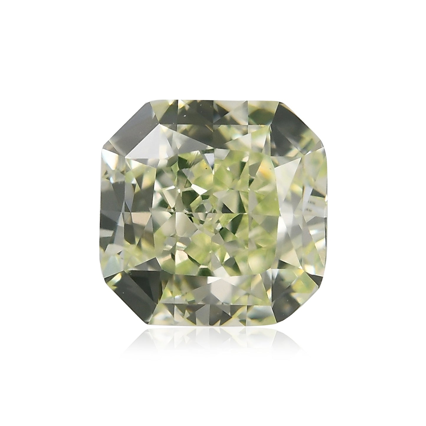 1.11 Carat Fancy Yellowish Green Radiant Diamond VS1 GIA