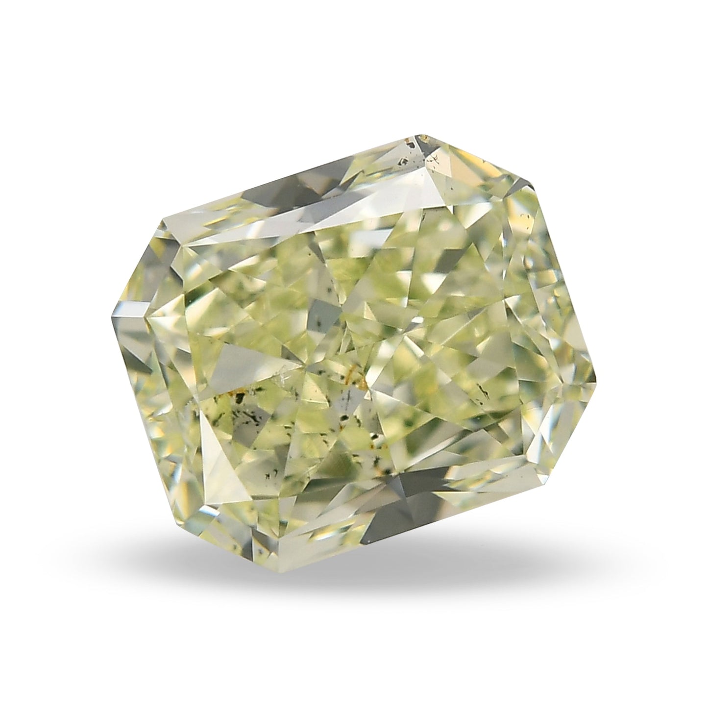 1,83 Karat Fancy Light Yellow Green Radiant Diamant SI1 GIA