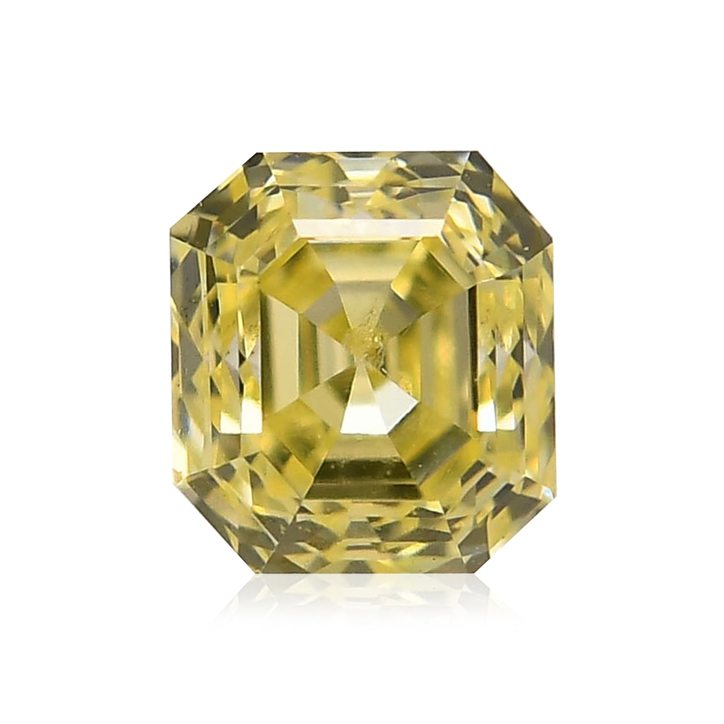 0.29 Carat Fancy Yellow Asscher Diamond (VS2)
