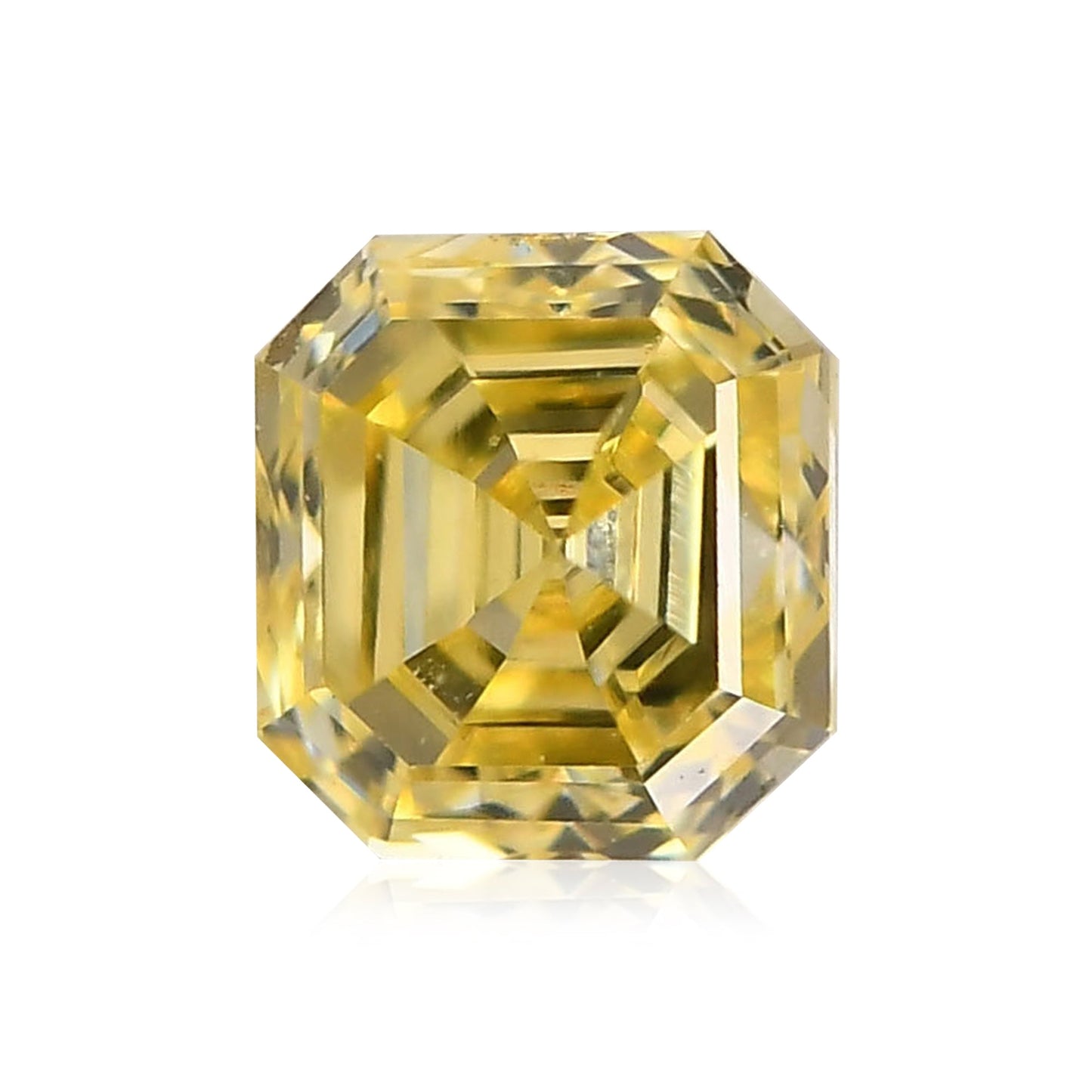 0,26 Karat Fancy Intense Yellow Asscher Diamant (VS1)