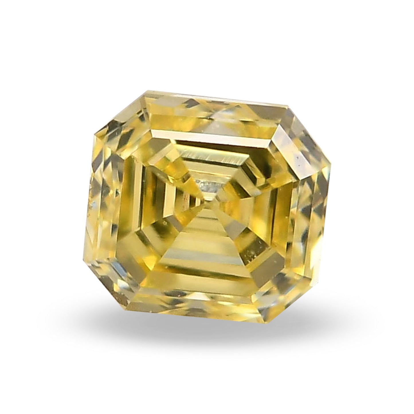 0,26 Karat Fancy Intense Yellow Asscher Diamant (VS1)