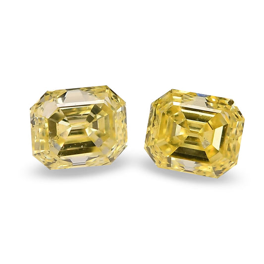 0,38 Karat Fancy Yellow Asscher Diamanten (VS2)