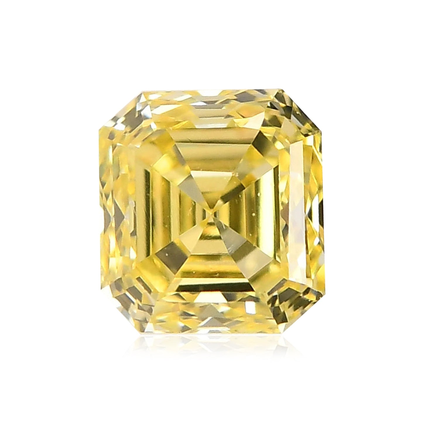0.31 Carat Fancy Intense Yellow Asscher Diamond (VS1)