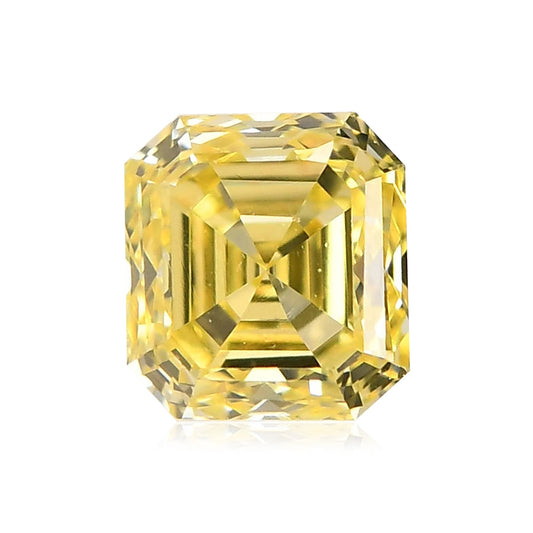 0,31 Karat Fancy Intense Yellow Asscher Diamant (VS1)