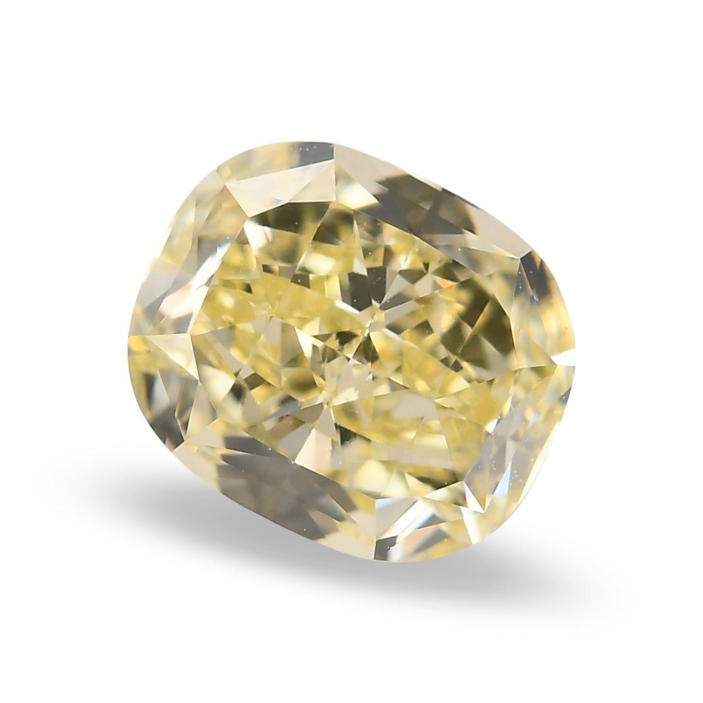 1,25 Karat Fancy Light Yellow Cushion Diamond VVS1 GIA