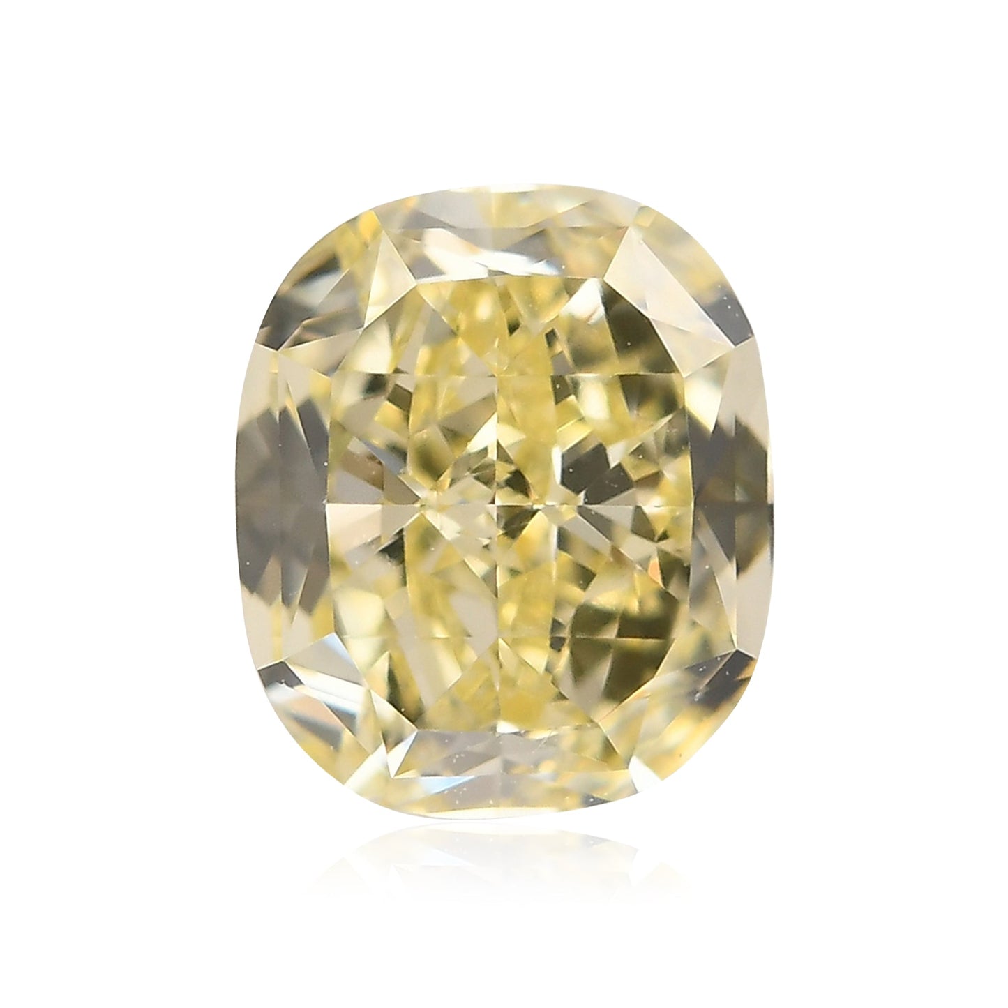 1,25 Karat Fancy Light Yellow Cushion Diamond VVS1 GIA