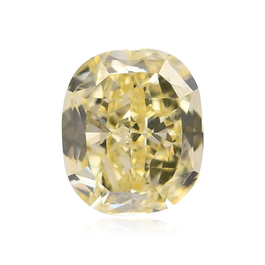 1,25 Karat Fancy Light Yellow Cushion Diamond VVS1 GIA