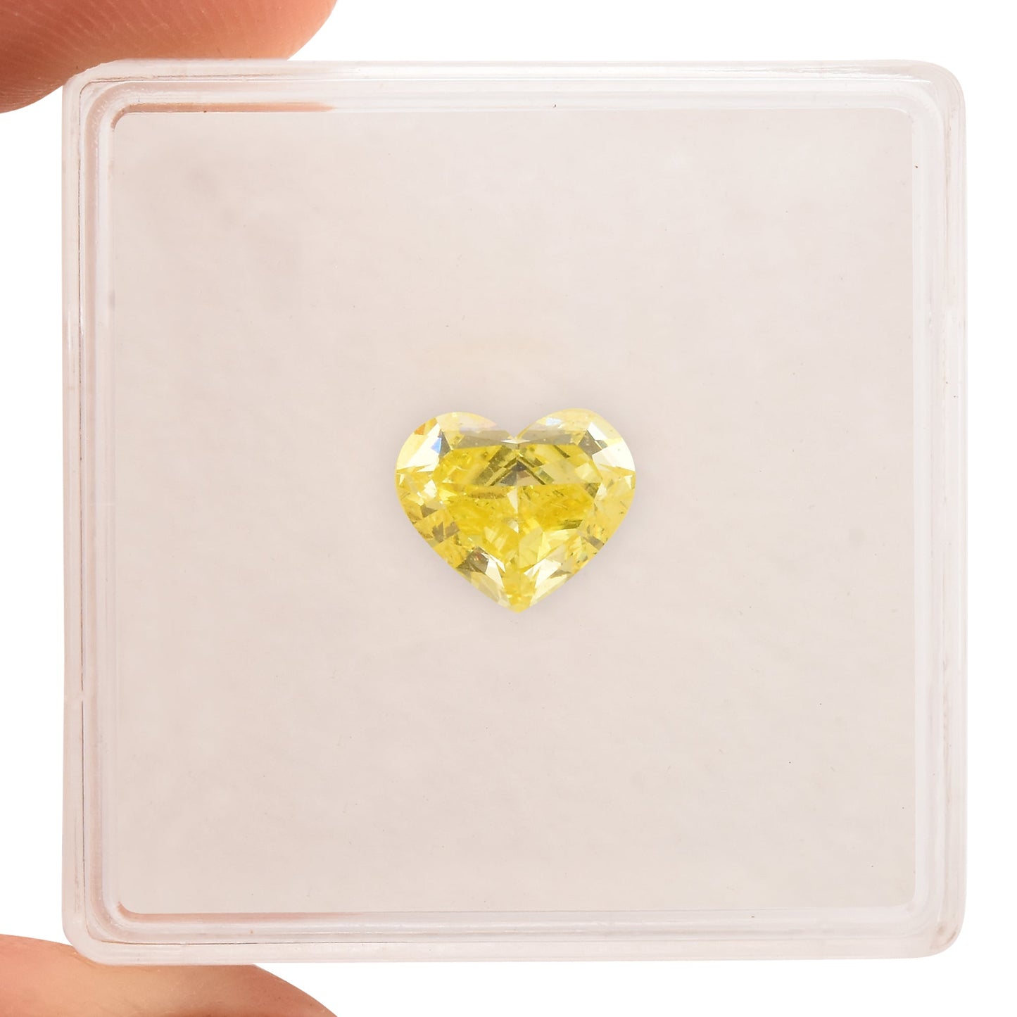 1,00 Karat Fancy Intense Yellow Heart Diamant SI2 GIA
