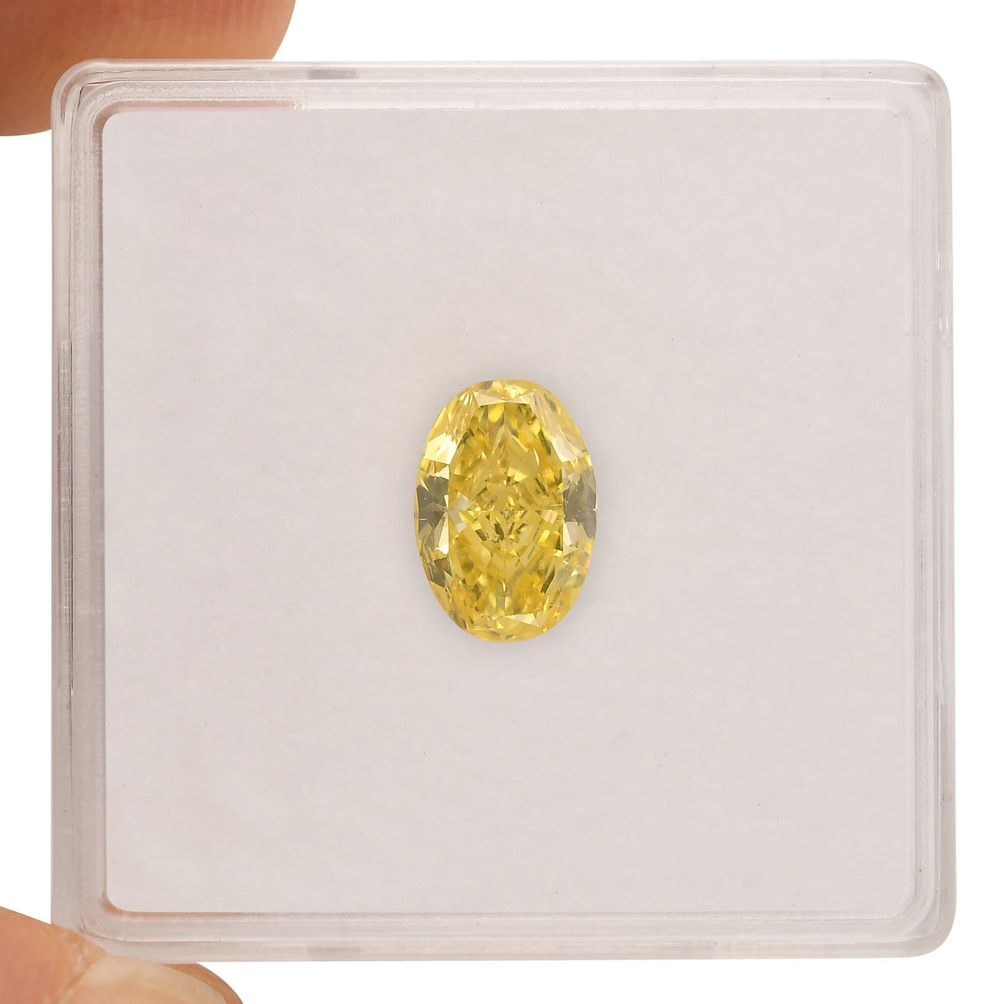 1.20 Carat Fancy Vivid Yellow Oval Diamond SI2 GIA