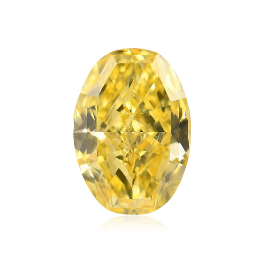 1,20 Karat Fancy Vivid Yellow Oval Diamond SI2 GIA