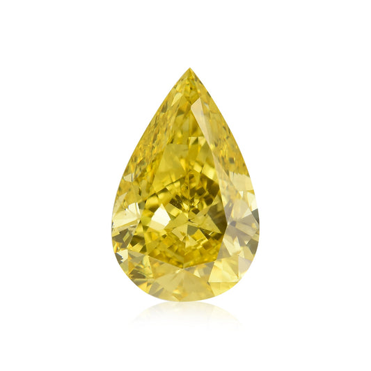 1,04 Karat Fancy Vivid Yellow Birnenförmiger Diamant VS2 GIA