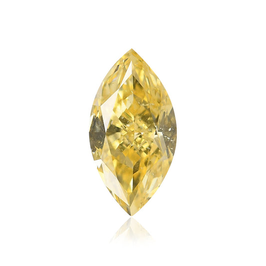 0,66 Karat Fancy Intense Yellow Marquise-Diamant, GIA-zertifiziert