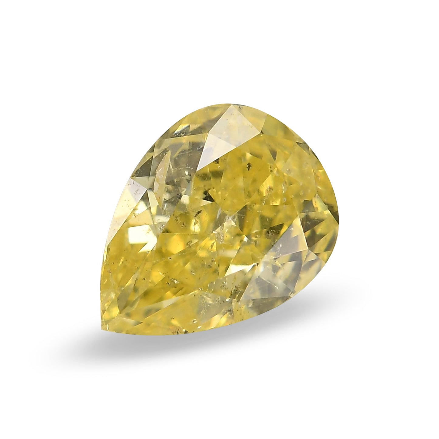 0,60 Karat Fancy Intense Yellow Pear Diamond GIA