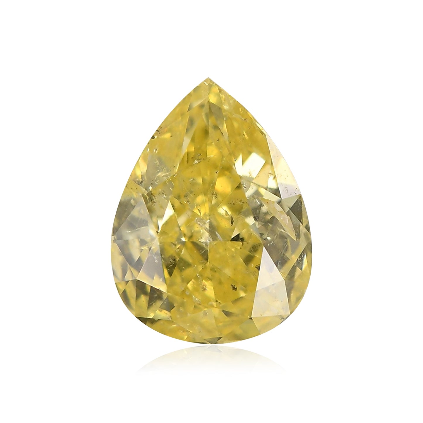 0,60 Karat Fancy Intense Yellow Pear Diamond GIA