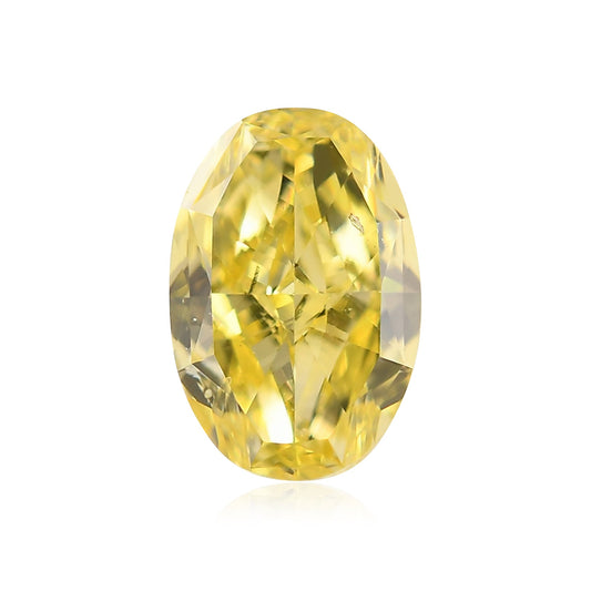0,50 Karat Fancy Intense Yellow Oval Diamond SI1 GIA