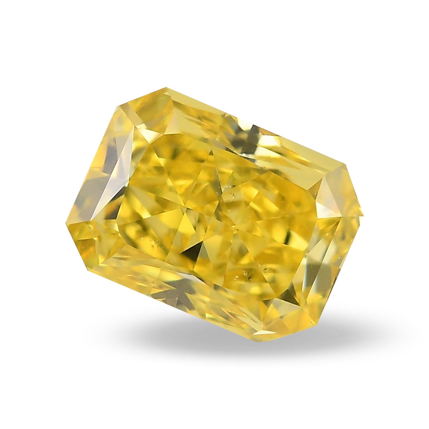 0.63 Carat Fancy Vivid Yellow Radiant Diamond SI1 GIA