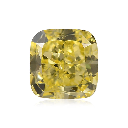 0,51 Karat Fancy Intense Yellow Cushion Diamond SI1 GIA